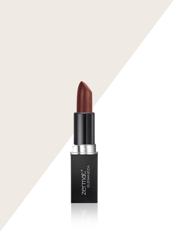 Labial Semimate con Vitamina E  Café Desértico  Eleganzza